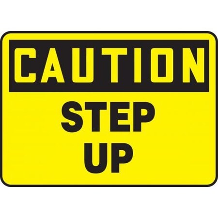 OSHA CAUTION Safety Sign STEP UP 14 In MSTF658XL